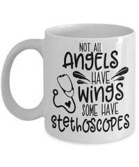Load image into Gallery viewer, Not All Angels Have Wings LPN RN ARNP Nurse Ceramic Coffee Tea Mug Drinkware - CrazyFamilyLove