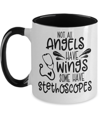 Load image into Gallery viewer, Not All Angels Have Wings LPN RN ARNP Nurse Two Tone Coffee Tea Mug Drinkware - CrazyFamilyLove
