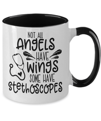 Load image into Gallery viewer, Not All Angels Have Wings LPN RN ARNP Nurse Two Tone Coffee Tea Mug Drinkware - CrazyFamilyLove