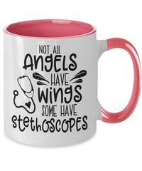 Load image into Gallery viewer, Not All Angels Have Wings LPN RN ARNP Nurse Two Tone Coffee Tea Mug Drinkware - CrazyFamilyLove