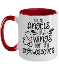 Load image into Gallery viewer, Not All Angels Have Wings LPN RN ARNP Nurse Two Tone Coffee Tea Mug Drinkware - CrazyFamilyLove