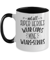 Load image into Gallery viewer, Not All Superheroes Wear Capes LPN RN ARNP Nurse Two Tone Coffee Mug Drinkware - CrazyFamilyLove