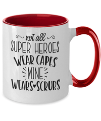 Load image into Gallery viewer, Not All Superheroes Wear Capes LPN RN ARNP Nurse Two Tone Coffee Mug Drinkware - CrazyFamilyLove