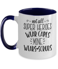 Load image into Gallery viewer, Not All Superheroes Wear Capes LPN RN ARNP Nurse Two Tone Coffee Mug Drinkware - CrazyFamilyLove