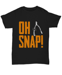 Load image into Gallery viewer, Oh Snap Wishbone America Thanksgiving Turkey Day Black Graphic Tshirt | Pumpkin Patch Autumn Fall Harvest Corn Stalk Maze Cotton Tee Shirt - CrazyFamilyLove