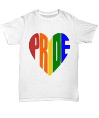 Load image into Gallery viewer, Pride Heart LGBTQ Woman Man Gender Fluid Identity Tshirt FTM MTF Transgender Bisexual Two-Spirit Rainbow Flag Cotton Shirt Teeshirt - CrazyFamilyLove