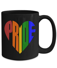 Load image into Gallery viewer, Pride LGBTQ Woman Man Gender Fluid Identity Black Ceramic Coffee Tea Mug Cup FTM MTF Transgender Bisexual Two-Spirit Rainbow Flag Drinkware - CrazyFamilyLove