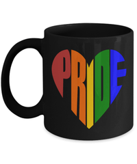 Load image into Gallery viewer, Pride LGBTQ Woman Man Gender Fluid Identity Black Ceramic Coffee Tea Mug Cup FTM MTF Transgender Bisexual Two-Spirit Rainbow Flag Drinkware - CrazyFamilyLove