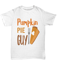 Load image into Gallery viewer, Pumpkin Pie Guy America Thanksgiving Turkey Day Graphic Tshirt | Pumpkin Patch Autumn Leaves Fall Harvest Corn Stalk Maze Cotton Tee Shirt - CrazyFamilyLove