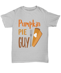 Load image into Gallery viewer, Pumpkin Pie Guy America Thanksgiving Turkey Day Graphic Tshirt | Pumpkin Patch Autumn Leaves Fall Harvest Corn Stalk Maze Cotton Tee Shirt - CrazyFamilyLove