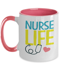 Load image into Gallery viewer, Registered LPN RN ARNP Nurse Practitioner Nursing Assistant Life2 Two Tone Ceramic Coffee Tea Mug Cup Drinkware - CrazyFamilyLove