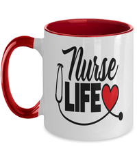 Load image into Gallery viewer, Registered LPN RN ARNP Nurse Practitioner Nursing Assistant Life3 Two Tone Ceramic Coffee Tea Mug Cup Drinkware - CrazyFamilyLove