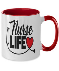 Load image into Gallery viewer, Registered LPN RN ARNP Nurse Practitioner Nursing Assistant Life3 Two Tone Ceramic Coffee Tea Mug Cup Drinkware - CrazyFamilyLove
