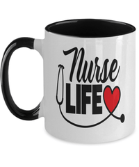 Load image into Gallery viewer, Registered LPN RN ARNP Nurse Practitioner Nursing Assistant Life3 Two Tone Ceramic Coffee Tea Mug Cup Drinkware - CrazyFamilyLove