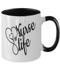 Load image into Gallery viewer, Registered LPN RN ARNP Nurse Practitioner Nursing Assistant Life4 Two Tone Ceramic Coffee Tea Mug Cup Drinkware - CrazyFamilyLove