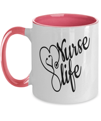 Load image into Gallery viewer, Registered LPN RN ARNP Nurse Practitioner Nursing Assistant Life4 Two Tone Ceramic Coffee Tea Mug Cup Drinkware - CrazyFamilyLove