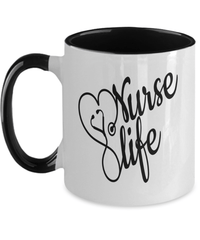 Load image into Gallery viewer, Registered LPN RN ARNP Nurse Practitioner Nursing Assistant Life4 Two Tone Ceramic Coffee Tea Mug Cup Drinkware - CrazyFamilyLove