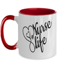 Load image into Gallery viewer, Registered LPN RN ARNP Nurse Practitioner Nursing Assistant Life4 Two Tone Ceramic Coffee Tea Mug Cup Drinkware - CrazyFamilyLove