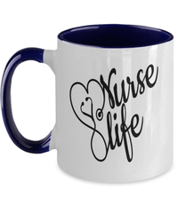 Load image into Gallery viewer, Registered LPN RN ARNP Nurse Practitioner Nursing Assistant Life4 Two Tone Ceramic Coffee Tea Mug Cup Drinkware - CrazyFamilyLove
