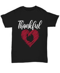 Load image into Gallery viewer, Thankful America Thanksgiving Turkey Day Black Graphic Tshirt | Pumpkin Patch Autumn Fall Harvest Corn Stalk Maze Short Sleeve Tee Shirt - CrazyFamilyLove
