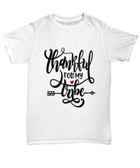 Load image into Gallery viewer, Thankful for My Tribe America Thanksgiving Turkey Day Graphic Tshirt | Pumpkin Patch Autumn Fall Harvest Corn Stalk Maze Cotton Tee Shirt - CrazyFamilyLove