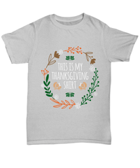 Load image into Gallery viewer, This is My Thanksgiving Turkey Day Graphic Tee Shirt | Pumpkin Patch Autumn Fall Leaves Harvest Corn Stalk Maze Short Sleeve Cotton Tshirt - CrazyFamilyLove
